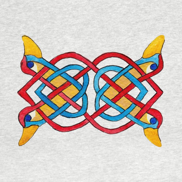 Duck Celtic Tracery V2 by Zamen